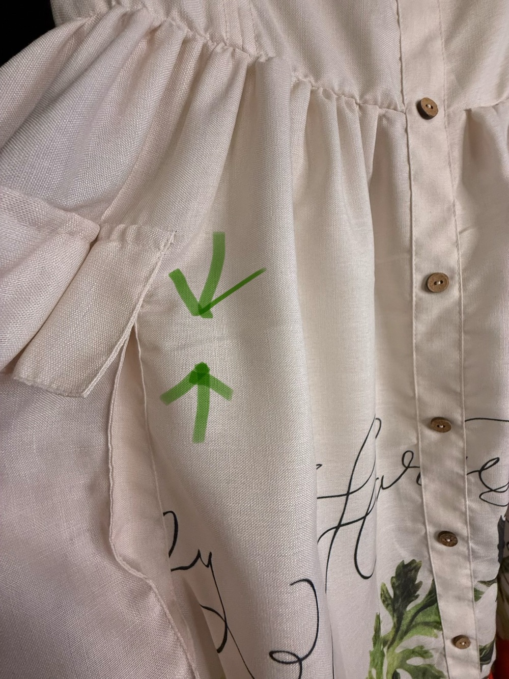 Anthropologie Maeve Button-Front Tomato Locally Harvested Linen Midi Dress NWOT - Picture 5 of 12